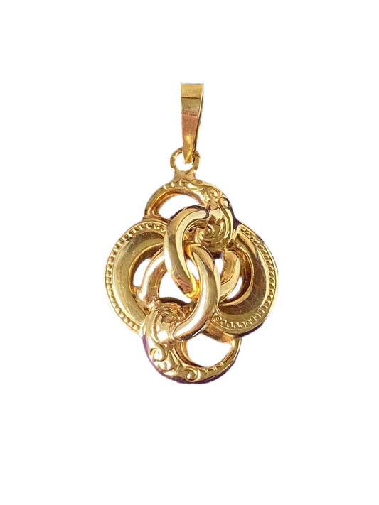 Gold pendant ‘Intertwined’