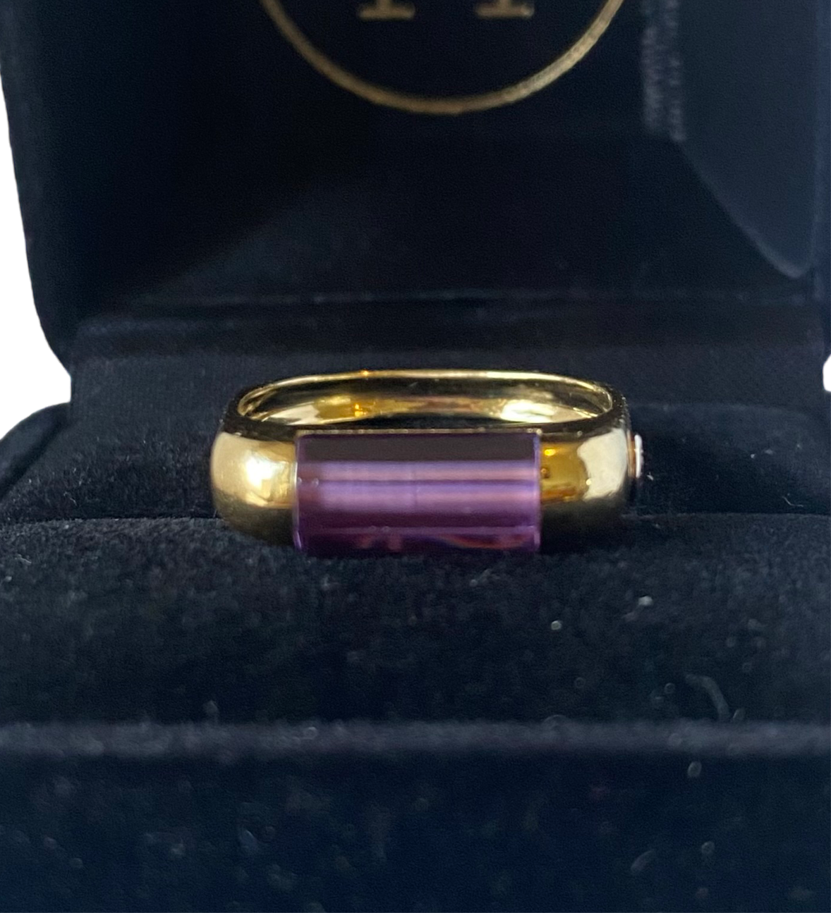 Ventecentuno 121 gold ring with amethyst