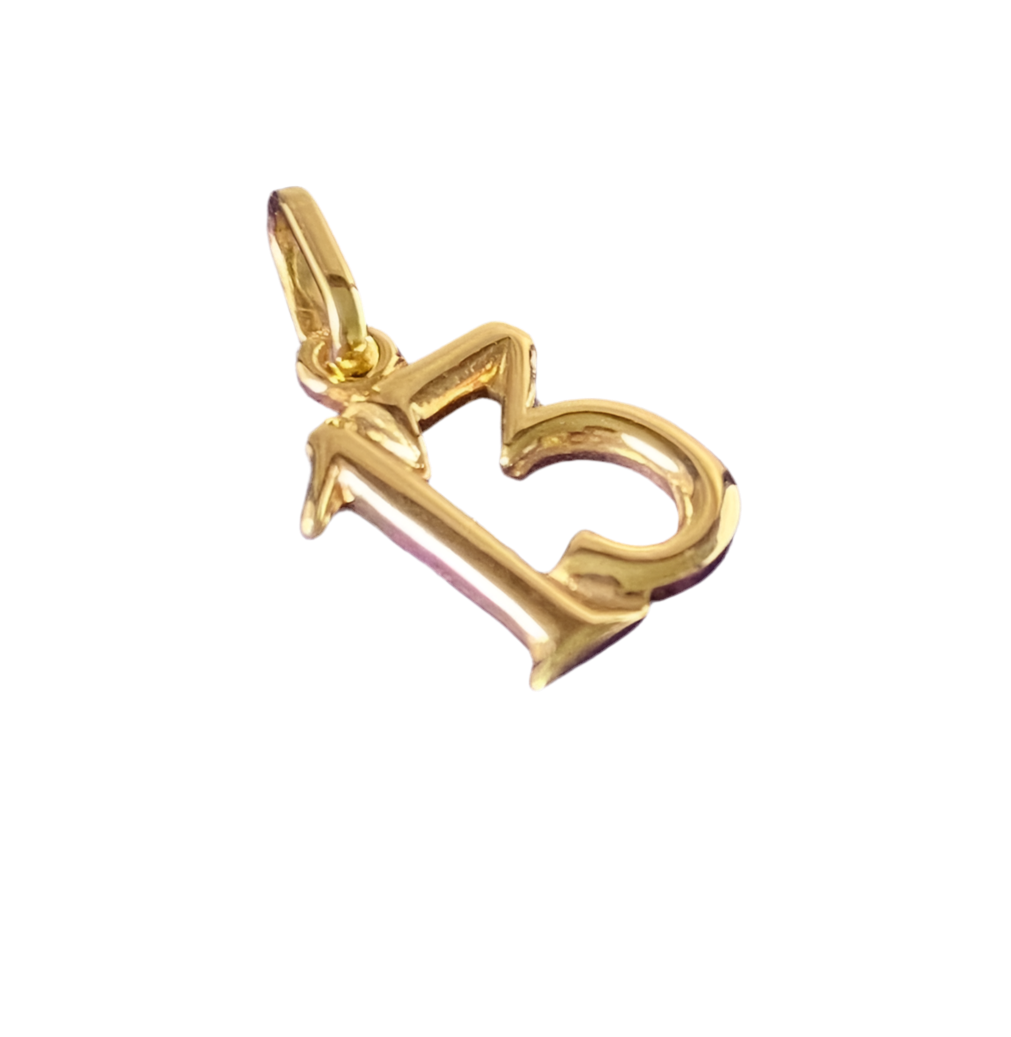 Gold pendant ‘Lucky 13’