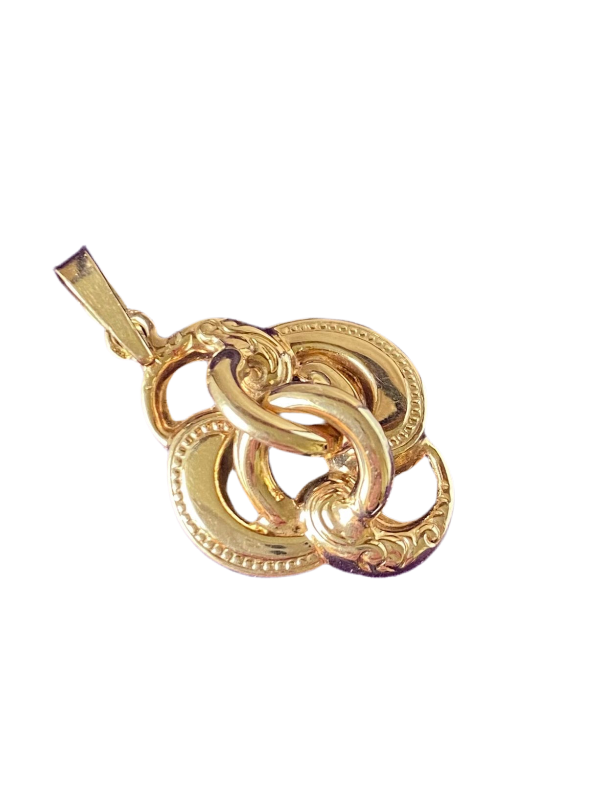 Gold pendant ‘Intertwined’